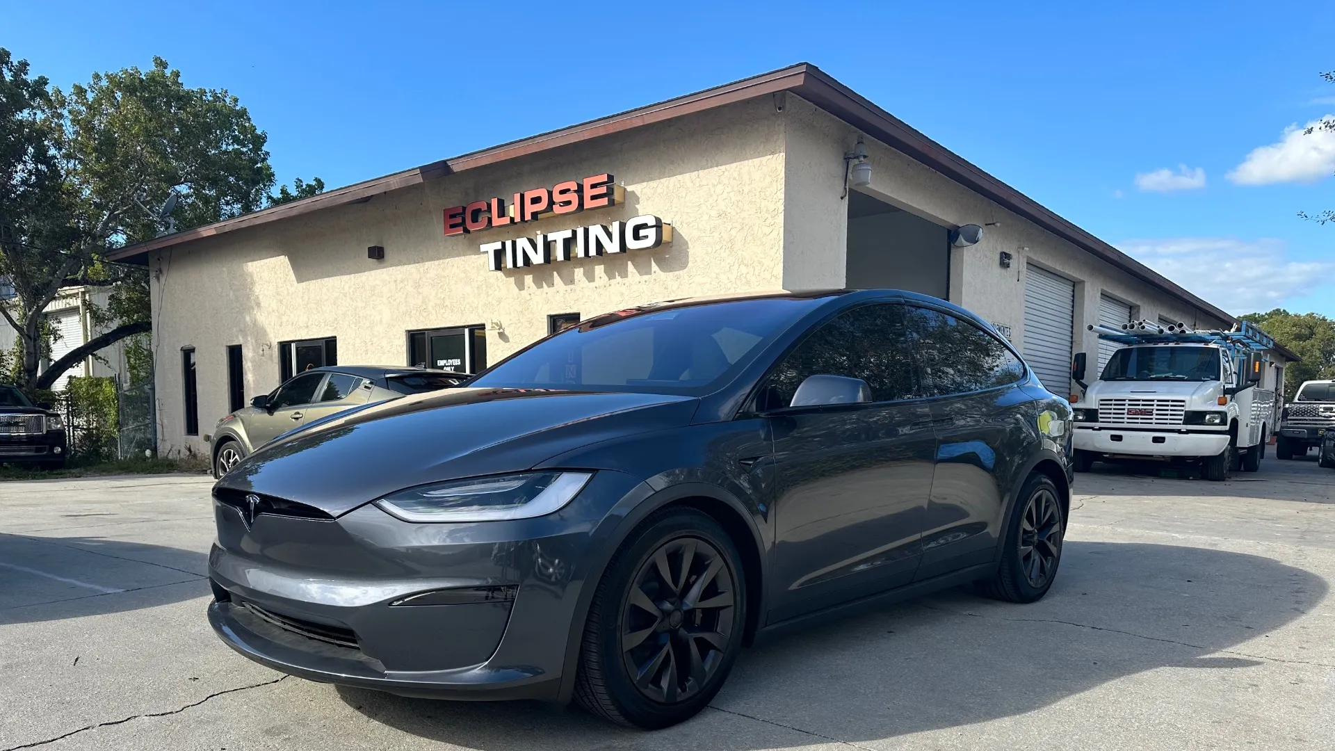 Tesla tinted by Eclipse Window Tinting in Naples, FL