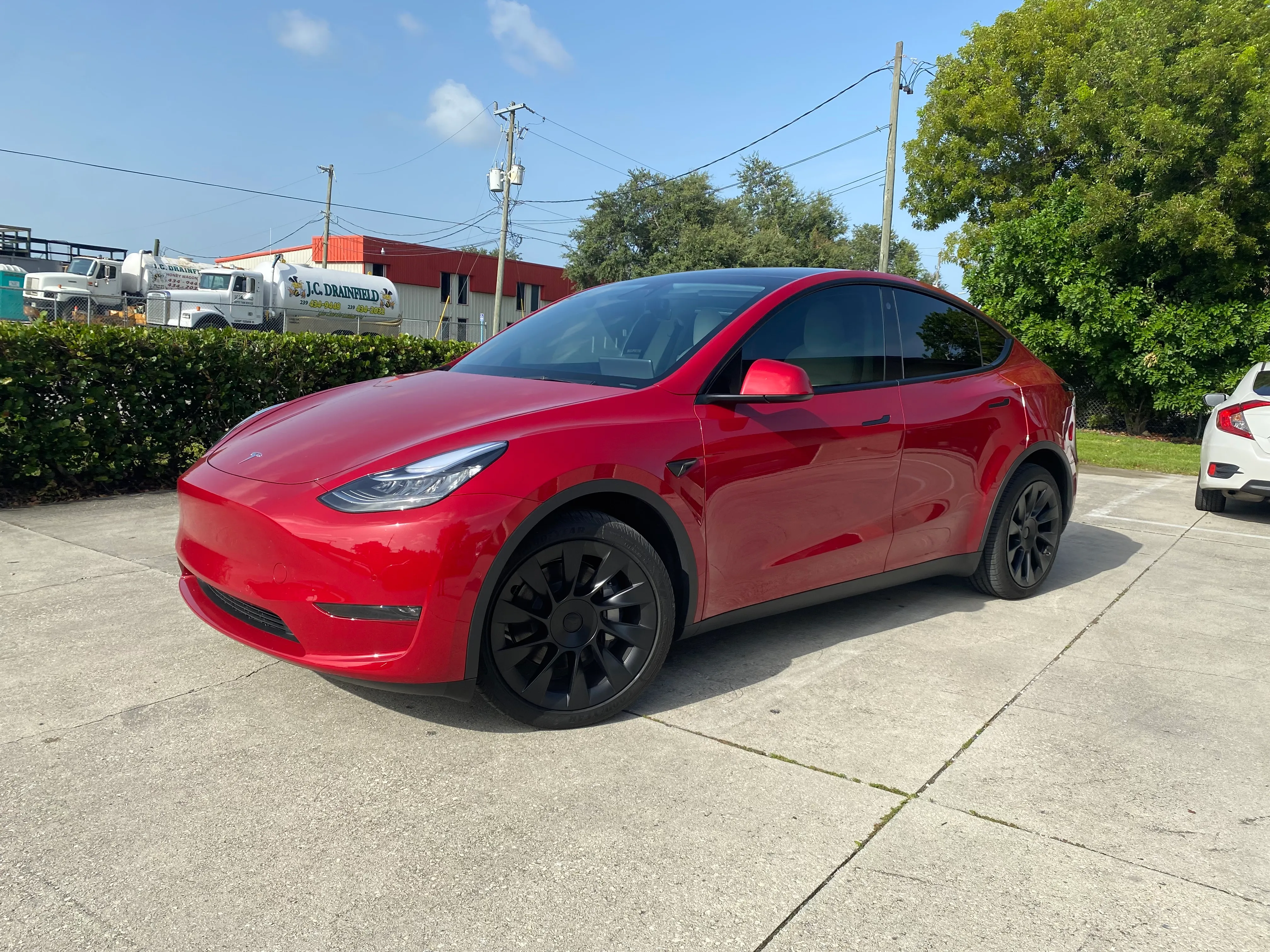 Tesla tinted by Eclipse Window Tinting in Naples, FL