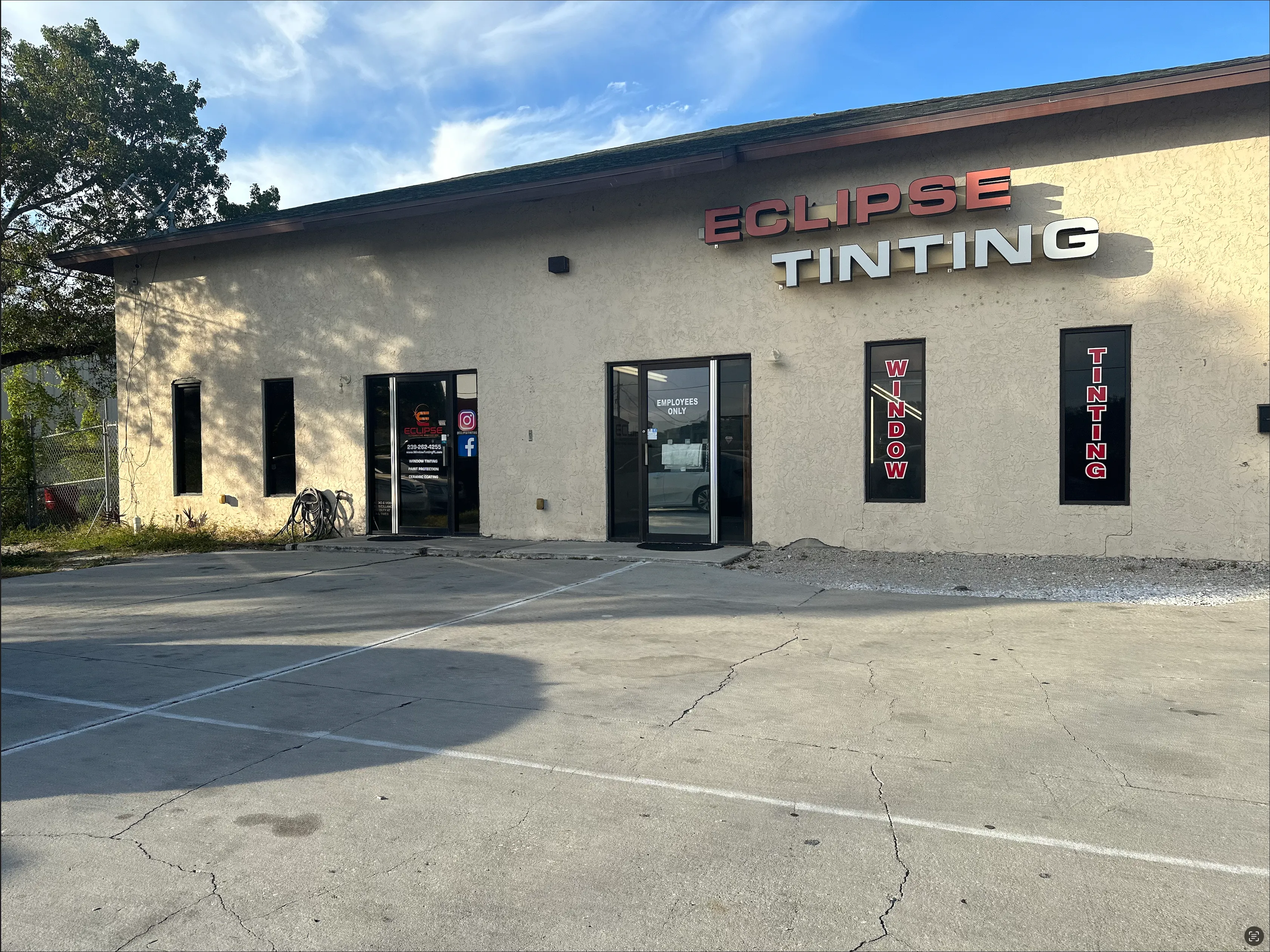 Eclipse Tinting shop on Enterprise Avenue in Naples, Florida